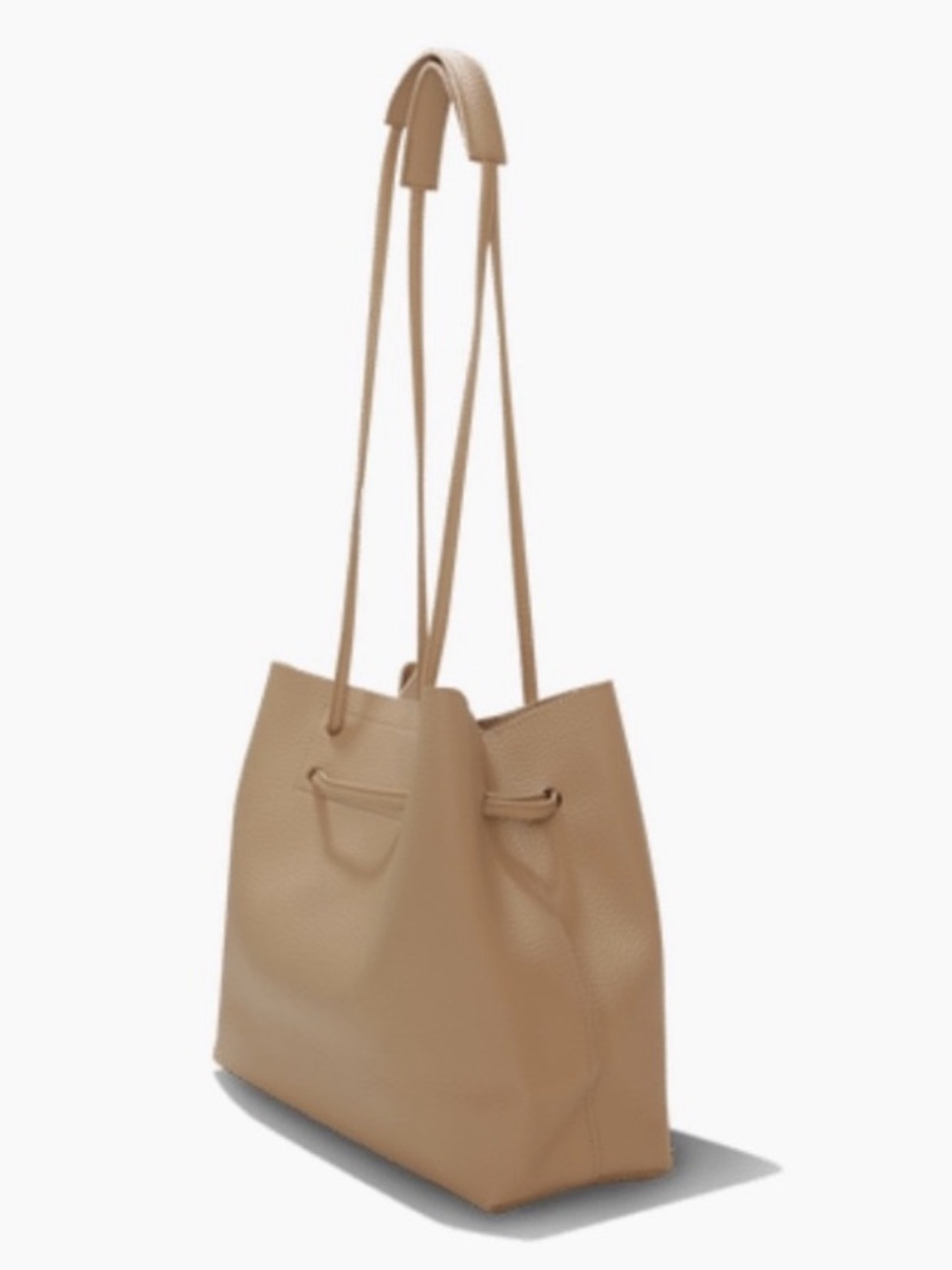 8 OTHER REASONS VEGAN LEATHER SLOUCHY BUCKET BAG TAN
